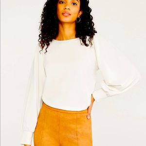 Ann Taylor Cinched Shoulder Top